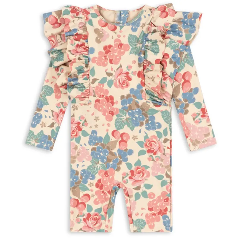 Konges Sløjd Bloomiegrape Manuca Frill Onesie Grs 1