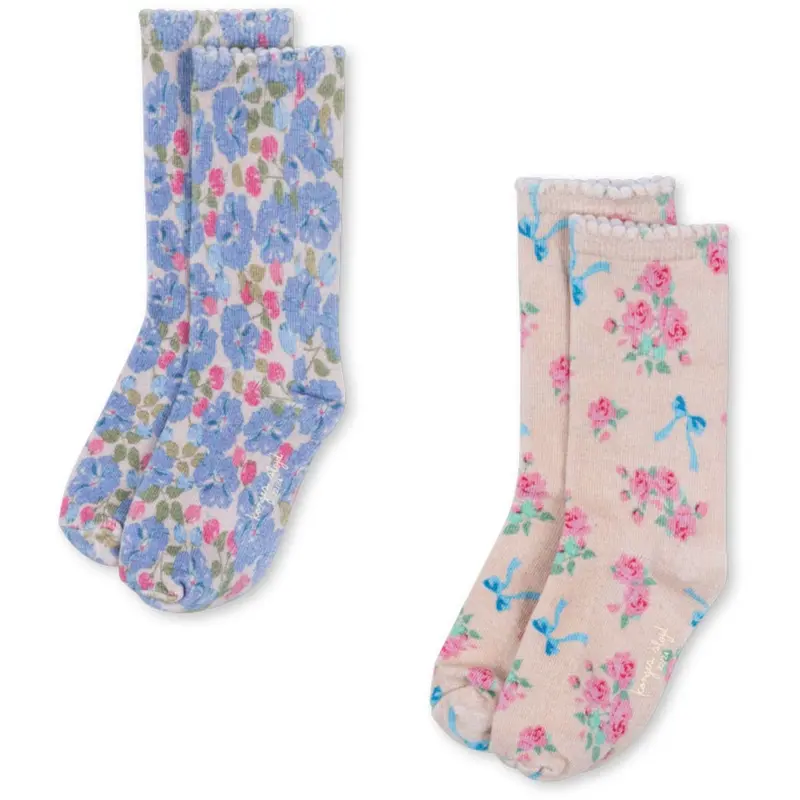 Konges Sløjd Blue Mix 2 Pack Printed Socks 1