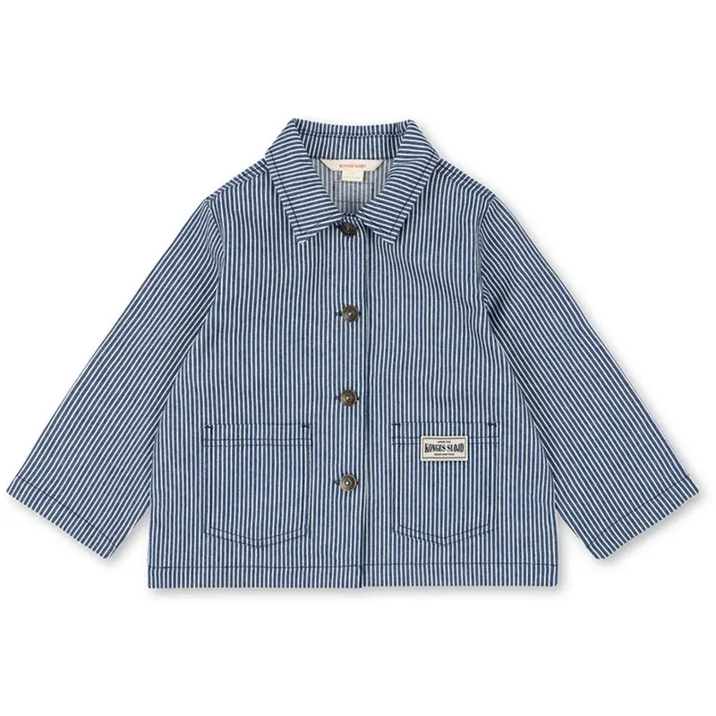Konges Sløjd Blue Stripe Luc Shirt Jacket Gots 1