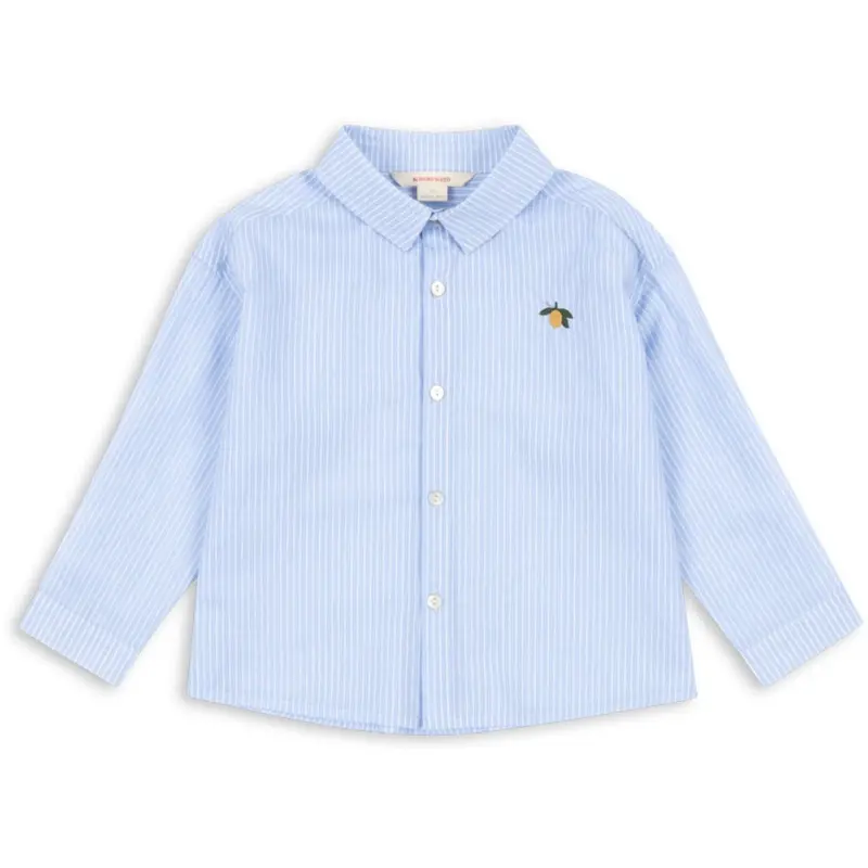 Konges Sløjd Blue Stripe Wes Shirt Gots 1