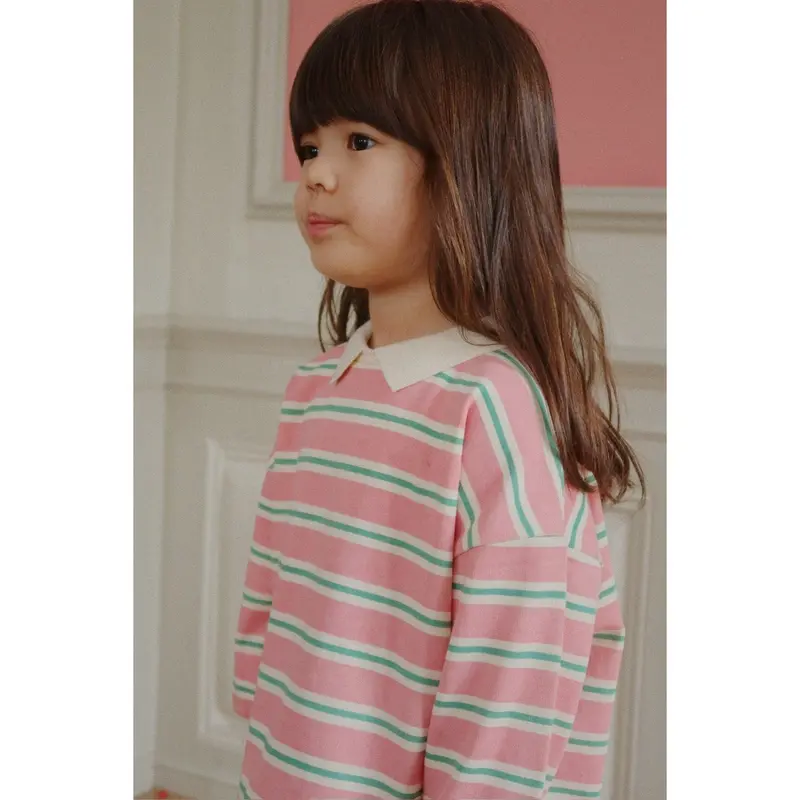 Konges Sløjd Blush Bound Stripe Spotty Ls Polo Gots 4