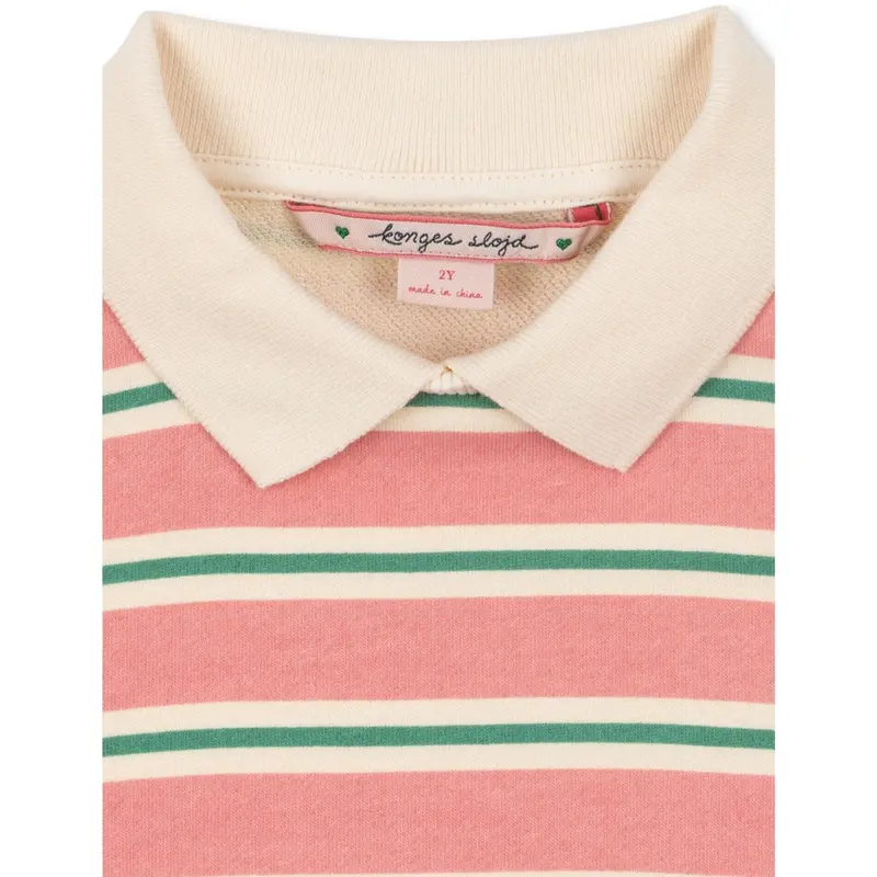 Konges Sløjd Blush Bound Stripe Spotty Ls Polo Gots 6