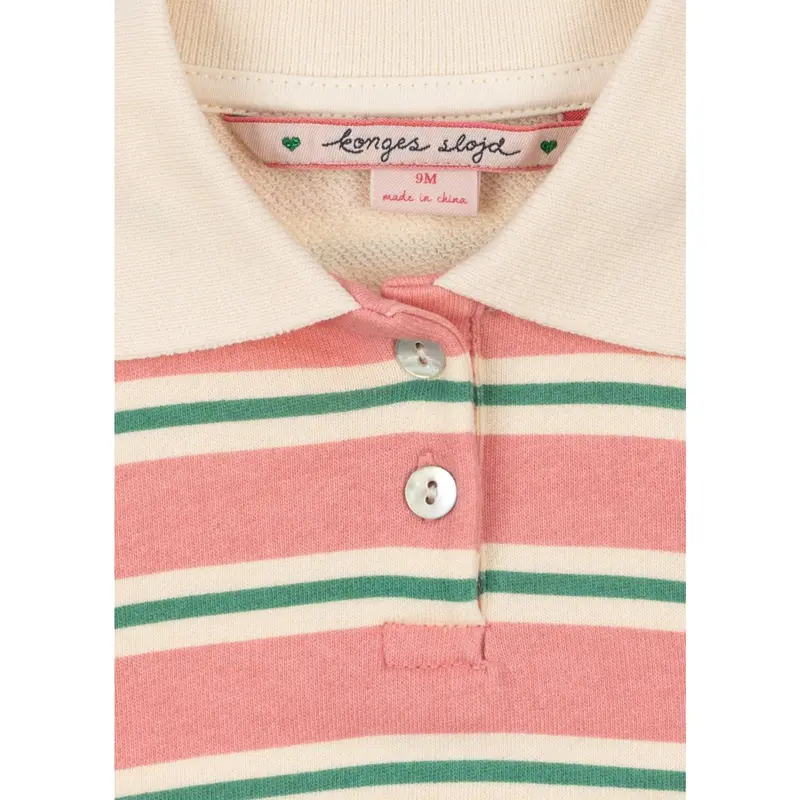 Konges Sløjd Blush Bound Stripe Spotty Ls Romper Gots 2