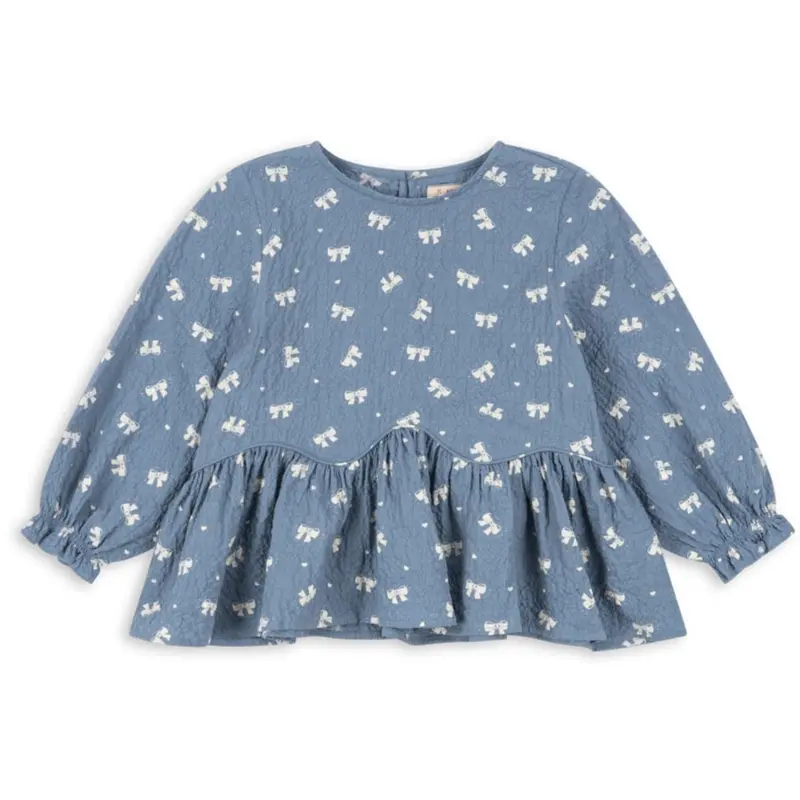 Konges Sløjd Boucle Blue Vida Blouse Gots 1