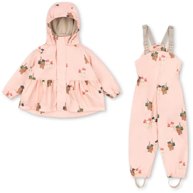 Konges Sløjd Bow Kitty Pink Rainy Palme Set Girl 1