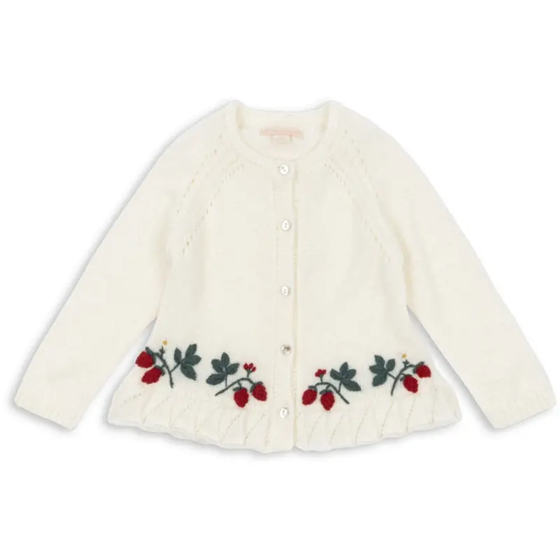 Konges Sløjd Bright White Minia Frill Cardigan 1