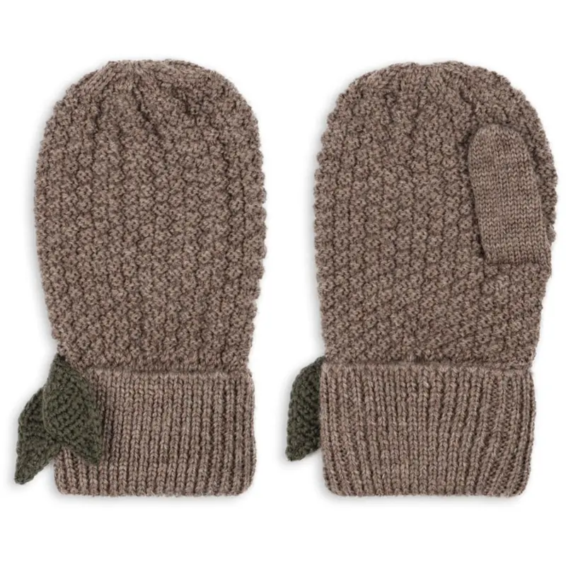 Konges Sløjd Bunny Brown Melange Fruity Mittens 1