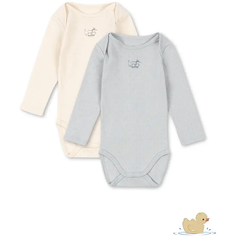 Konges Sløjd Buttercream/Pearl Blue Fanga Perla 2 Pack Ls Body Ocs 1