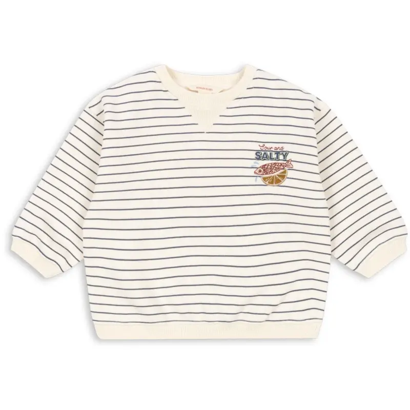 Konges Sløjd Captains Blue/Antique White Amio Sweat Shirt Ocs 1