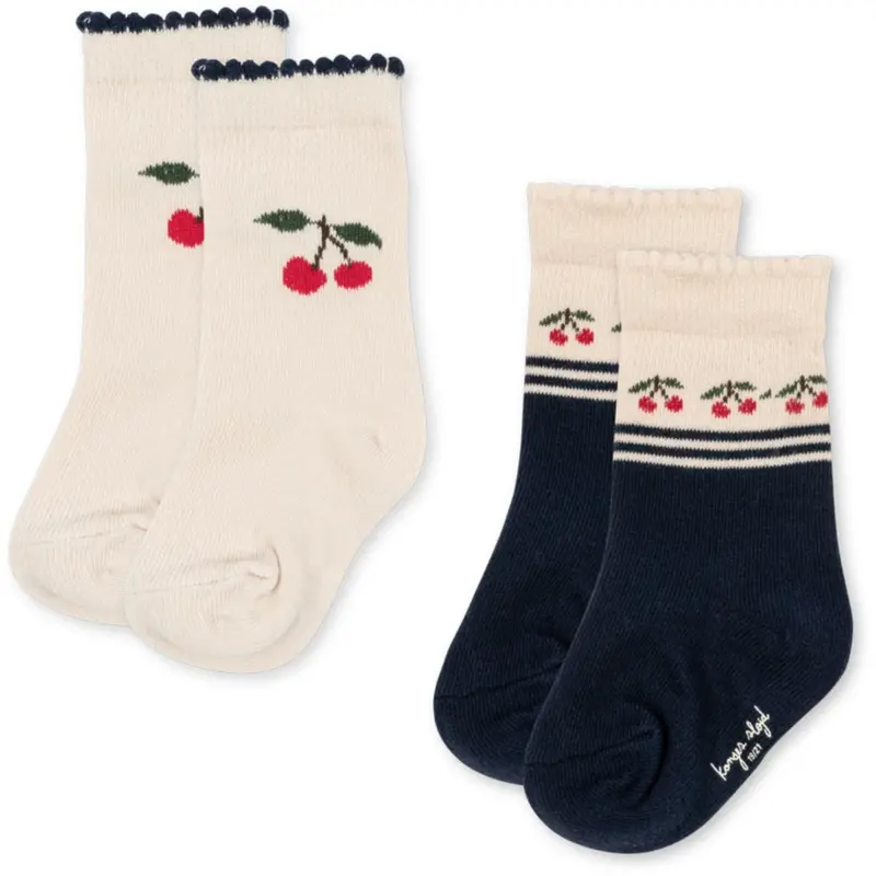 Konges Sløjd Cherry 2 Pack Jaquard Socks 1