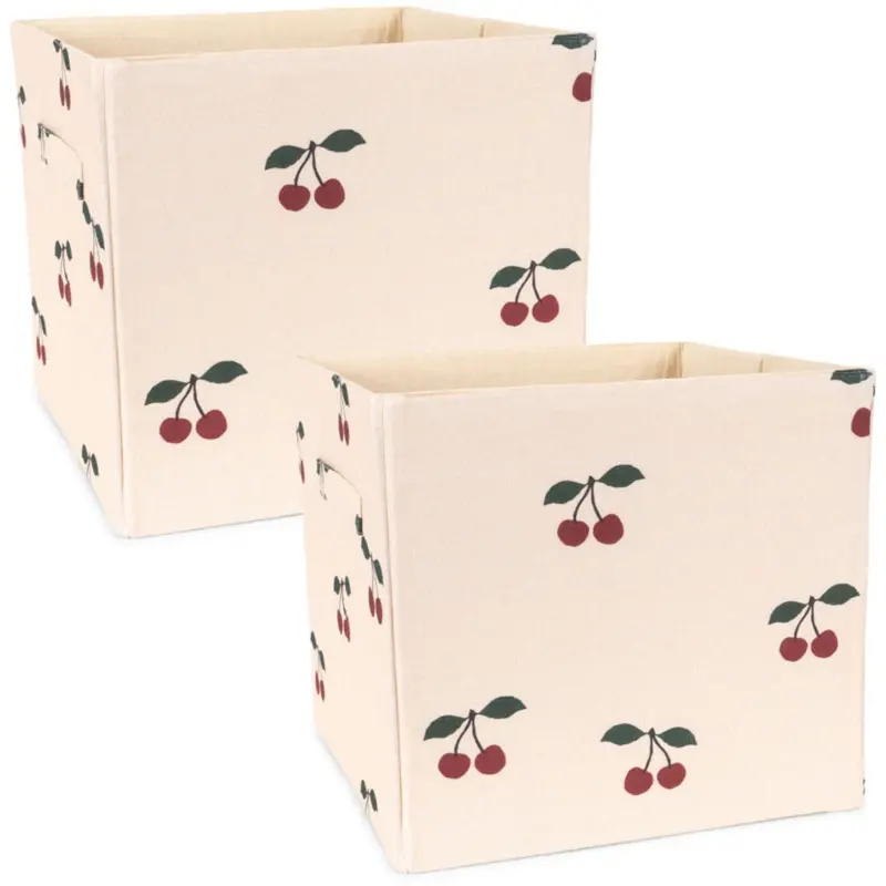 Konges Sløjd Cherry Fabric Storage Baskets 2 Pcs 1