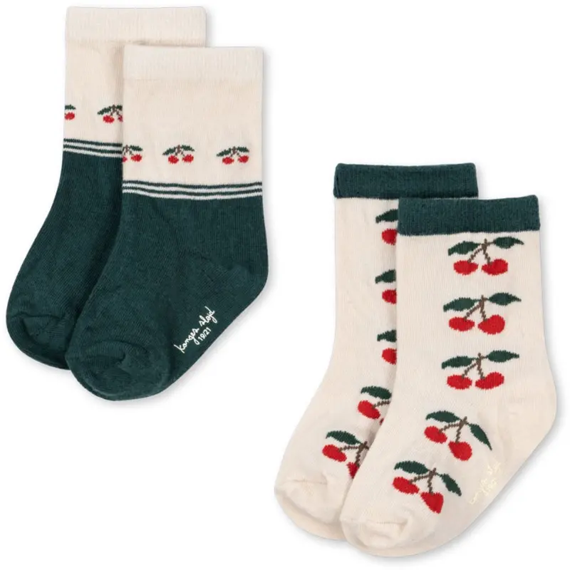 Konges Sløjd Cherry Mix 2 Pack Jaquard Socks 1