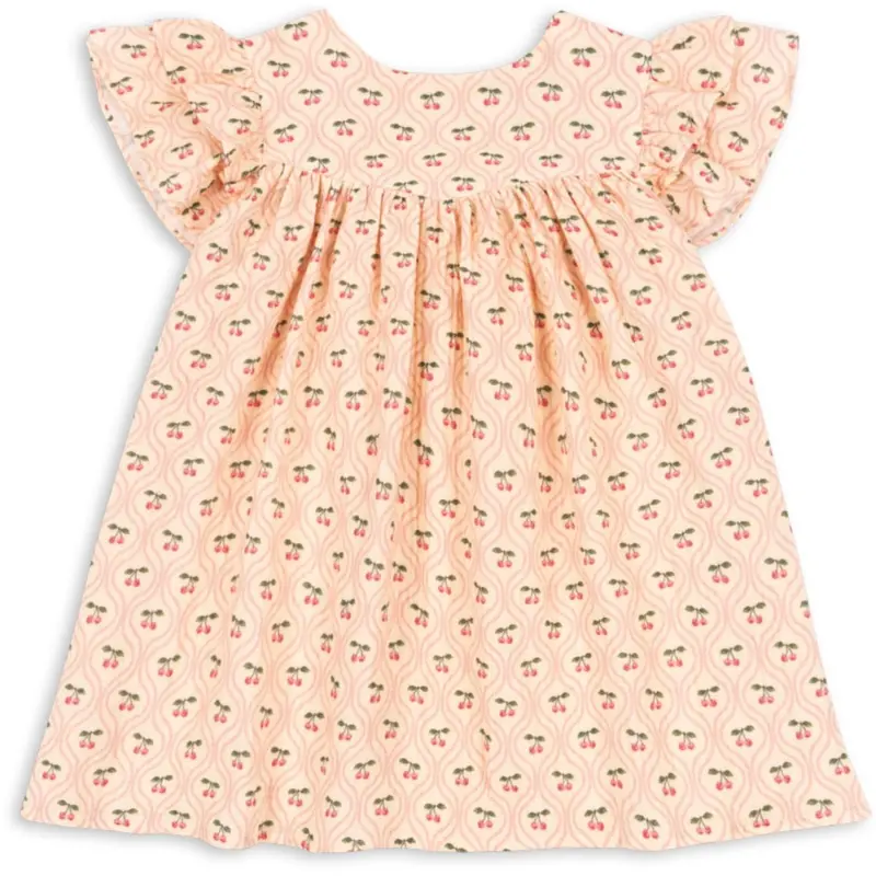 Konges Sløjd Cherry Pink Motif Coco Dress Gots 1