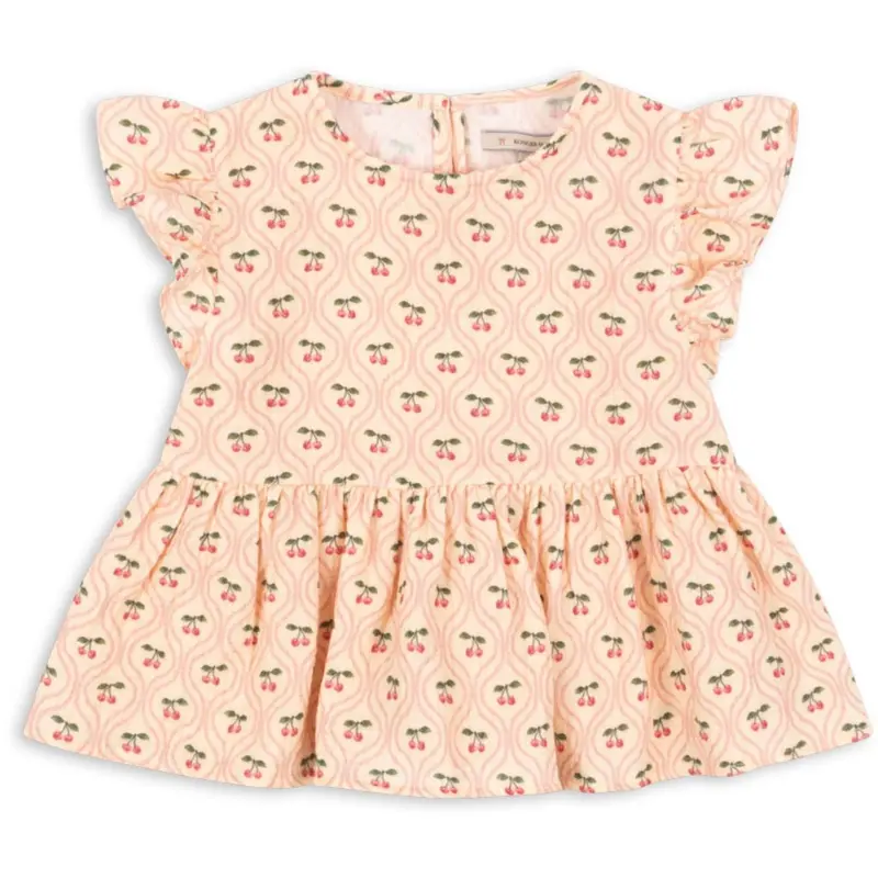 Konges Sløjd Cherry Pink Motif Coco Top Gots 1