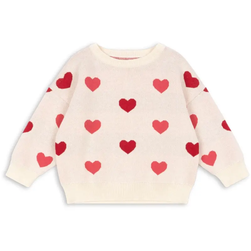 Konges Sløjd Coeur Coloré Duo Pink Lapis Knit Sweater Gots 1