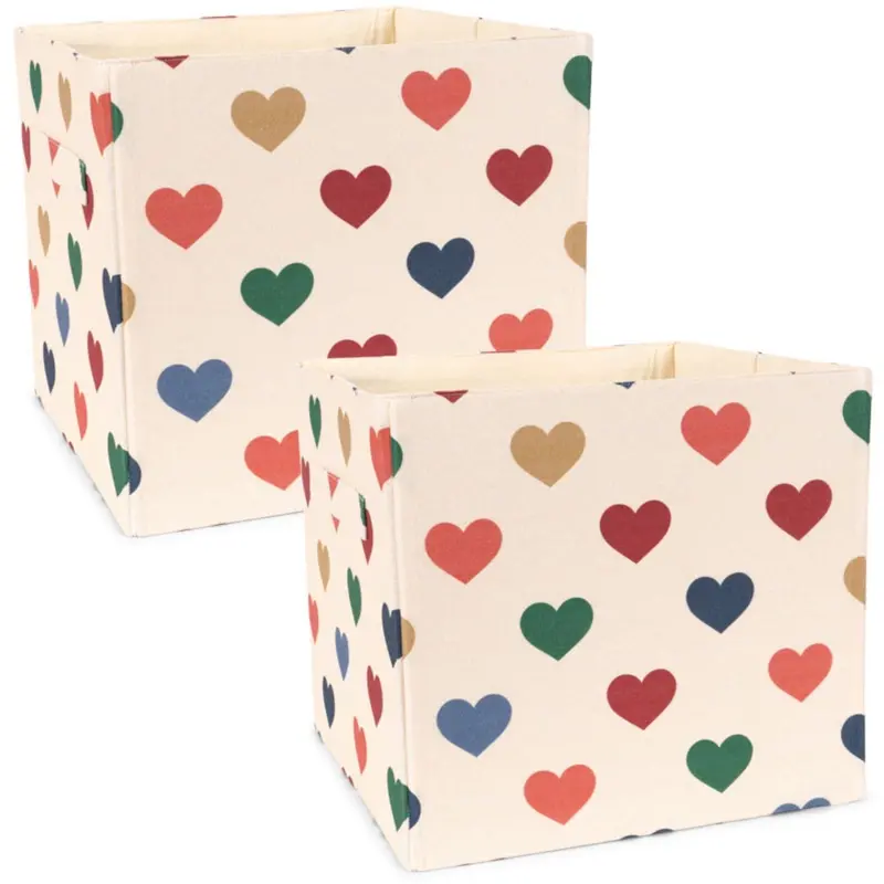 Konges Sløjd Coeur Coloré Fabric Storage Baskets 2 Pcs 1