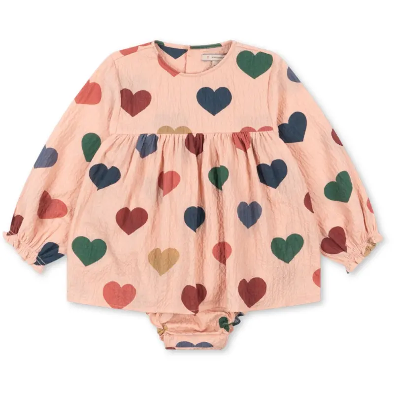 Konges Sløjd Coeur Rose Coloré Elin Romper Gots 1
