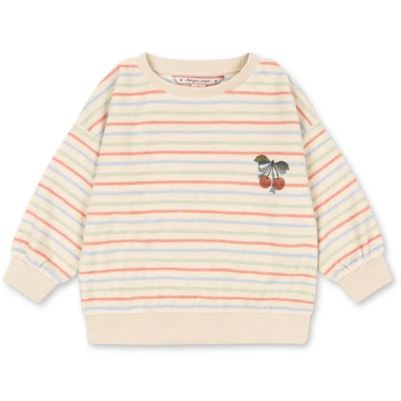 Konges Sløjd Confetti Stripe Itty Rib Sweat Shirt Gots 1
