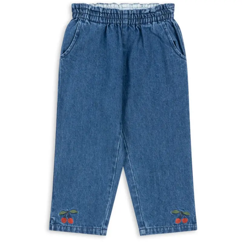 Konges Sløjd Denim Blue Magot Frill Pants Gots 1