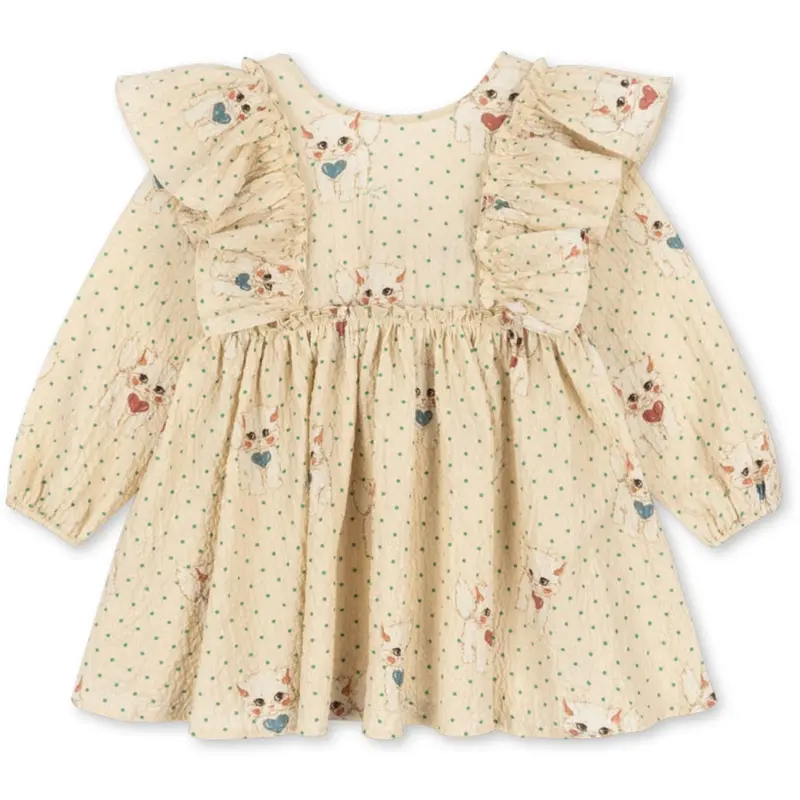Konges Sløjd Dot Miao Mist Elin Bow Dress Gots 1
