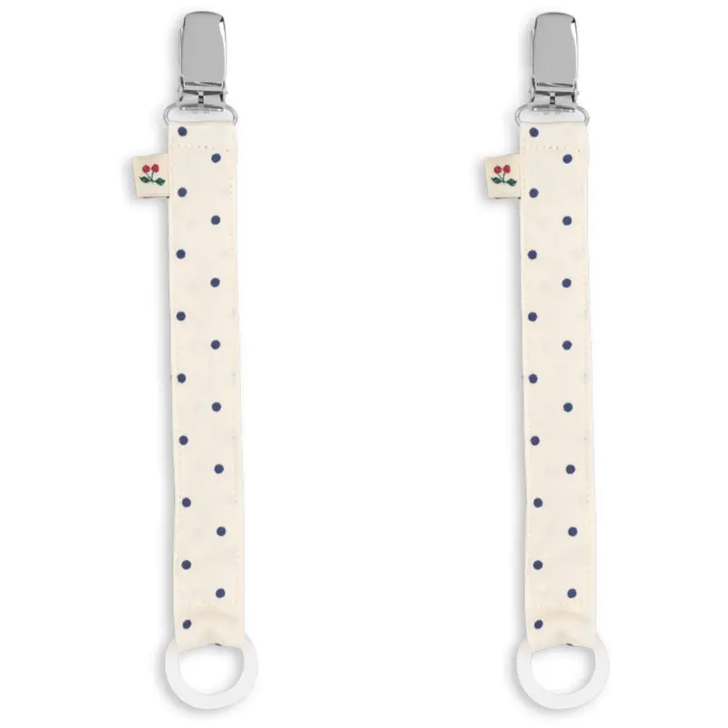 Konges Sløjd Estate Dot 2 Pack Pacifier Strap 1