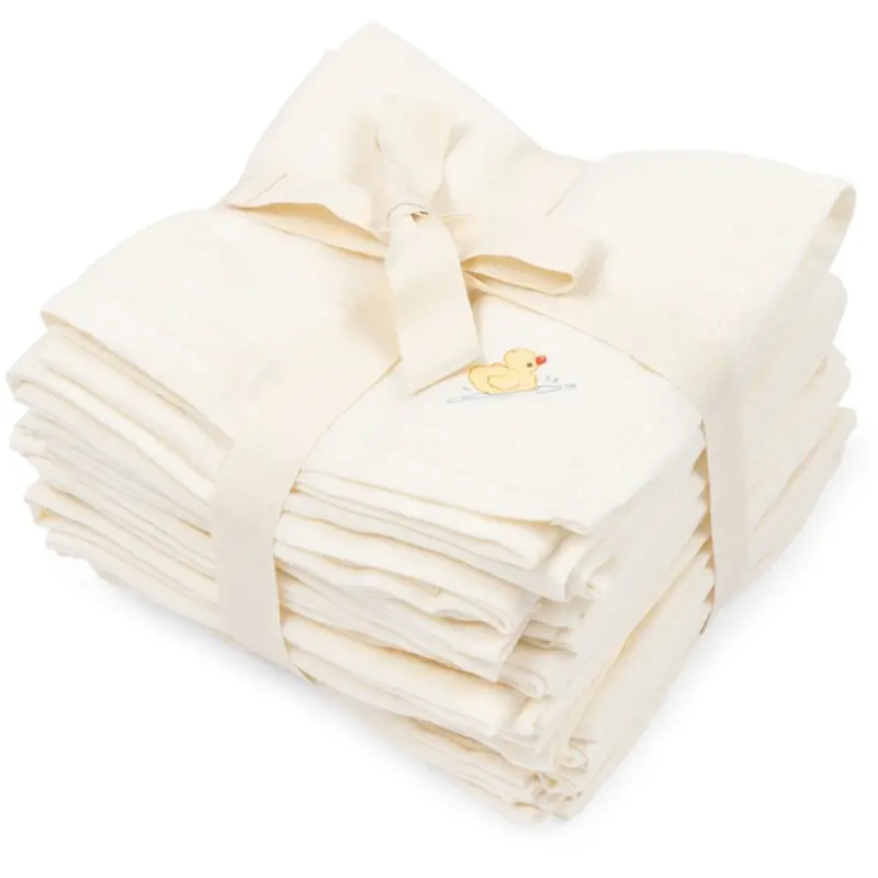 Konges Sløjd Fanga Antique White Nuvoli 10 Pack Muslin Cloth Gots 1