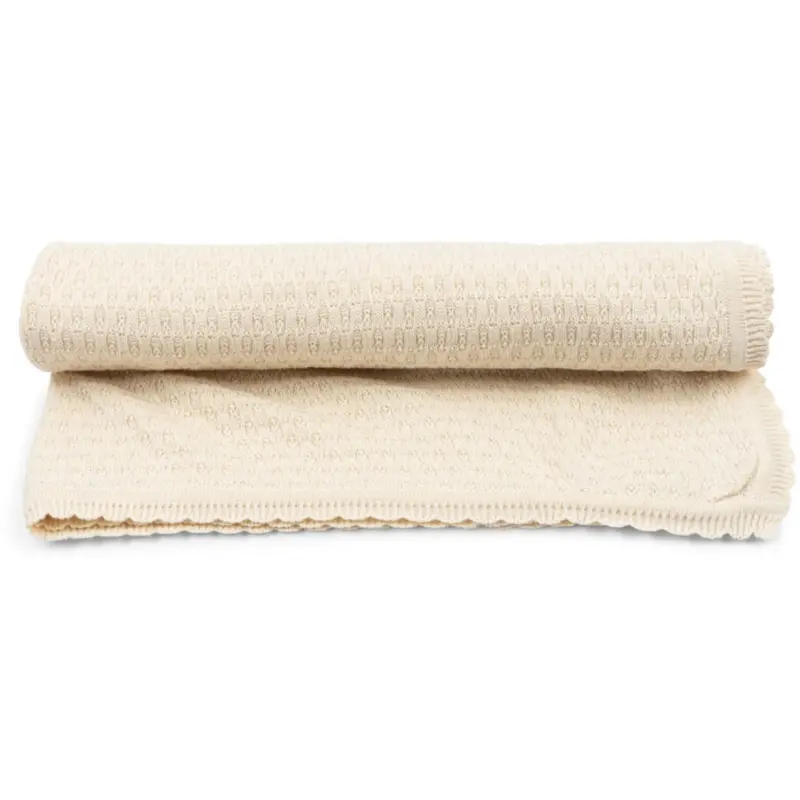 Konges Sløjd Fanga Antique White Venti Pointelle Blanket Gots 1