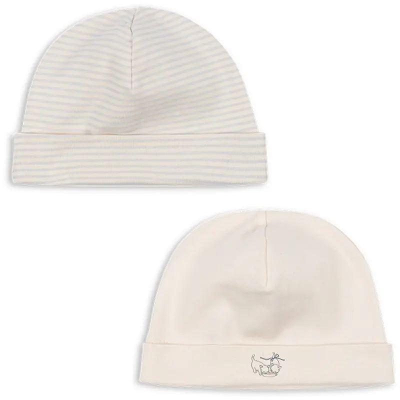 Konges Sløjd Fanga Blue Mix Fio Stripe 2 Pack Beanie Ocs 1