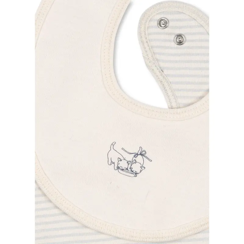 Konges Sløjd Fanga Blue Mix Fio Stripe 2 Pack Bibs Ocs 2