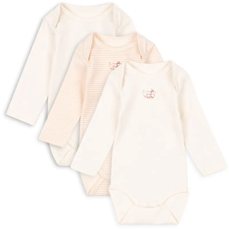 Konges Sløjd Fanga Blush Mix Fio Stripe 3 Pack Ls Body Ocs 1