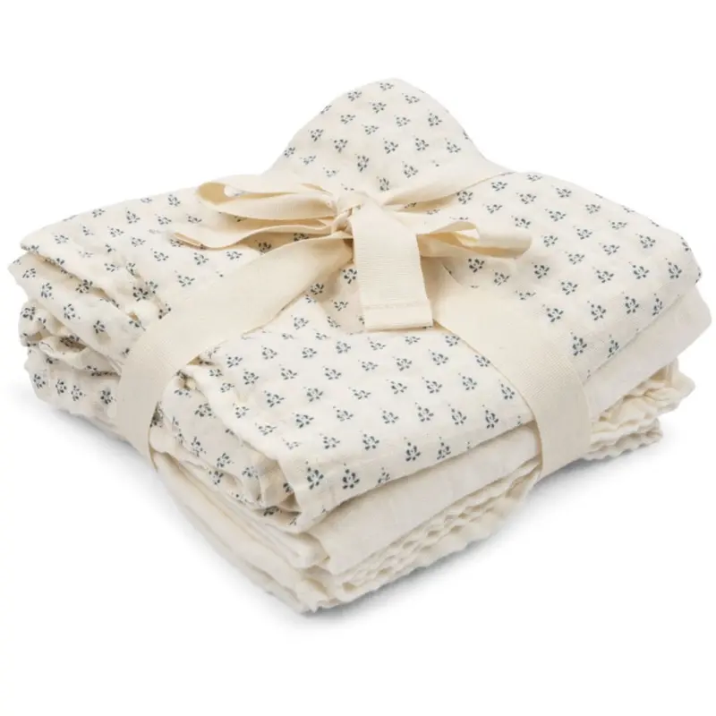 Konges Sløjd Fanga Punto Blu Bellini 3 Pack Muslin Cloth Gots 1