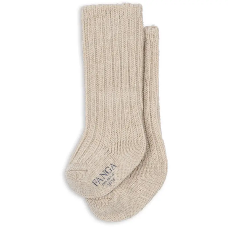 Konges Sløjd Fanga Sand Lana Heavy Knitted Socks 1