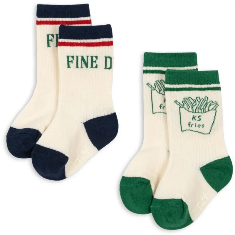Konges Sløjd Fine Dining 2 Pack Rib Fries Socks 1