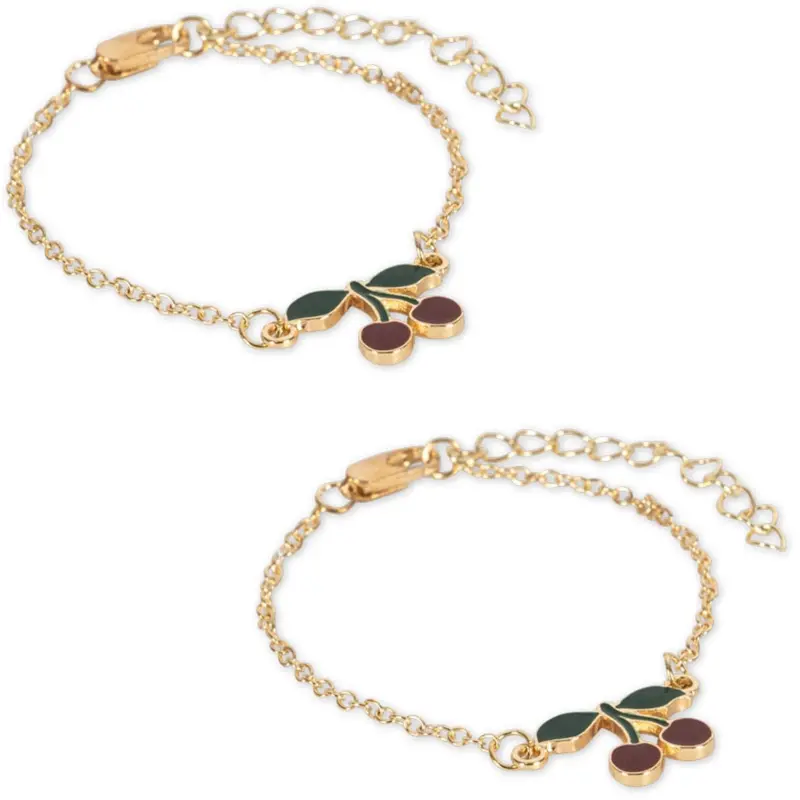 Konges Sløjd Gold 2 Pack Cherry Bestie Bracelets 1