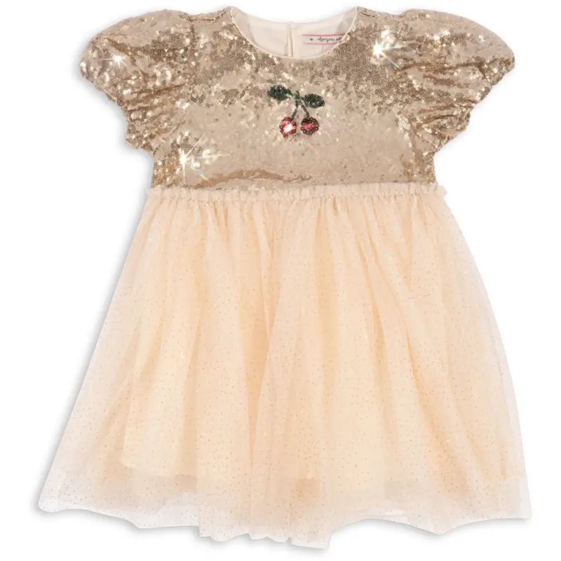 Konges Sløjd Gold Blush Starla Puff Sleeve Dress 1