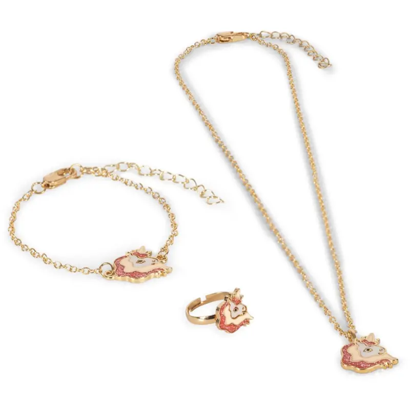 Konges Sløjd Gold Unicorn Jewelry Set 1