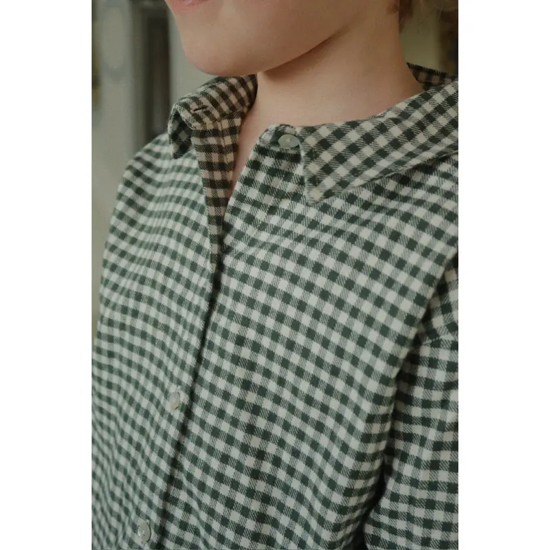 Konges Sløjd Green Check Foret Ls Shirt Gots 4