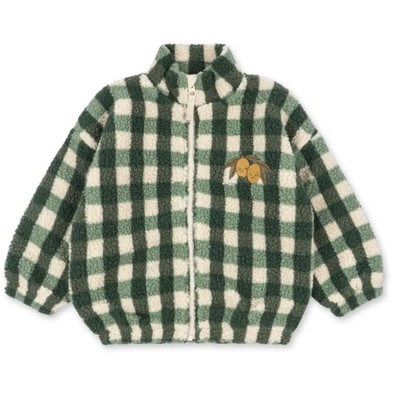 Konges Sløjd Green Check Jody Teddy Jacket Grs 1