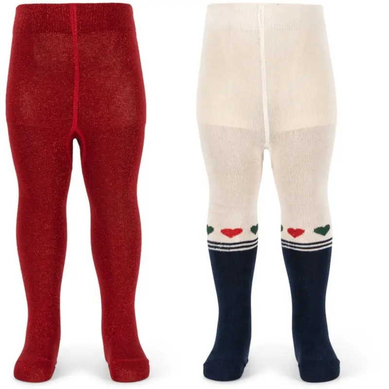 Konges Sløjd Heart Mix 2 Pack Lurex Tights 1