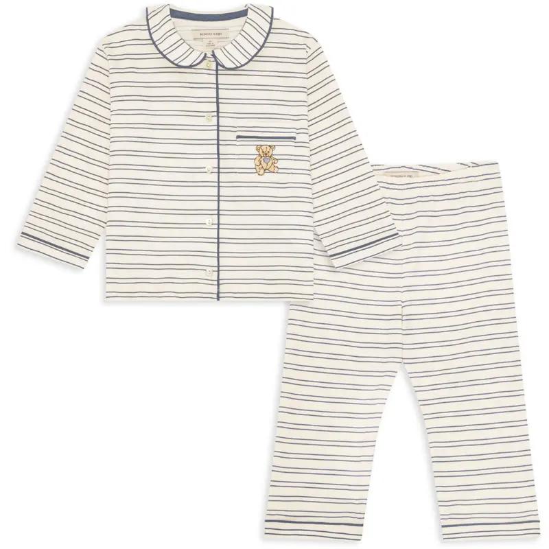 Konges Sløjd Indigo Butter Stripe Pio Set Gots 1