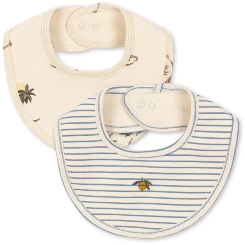 Konges Sløjd Kubi/Stripe Bluie Basic 2 Pack Bib 1