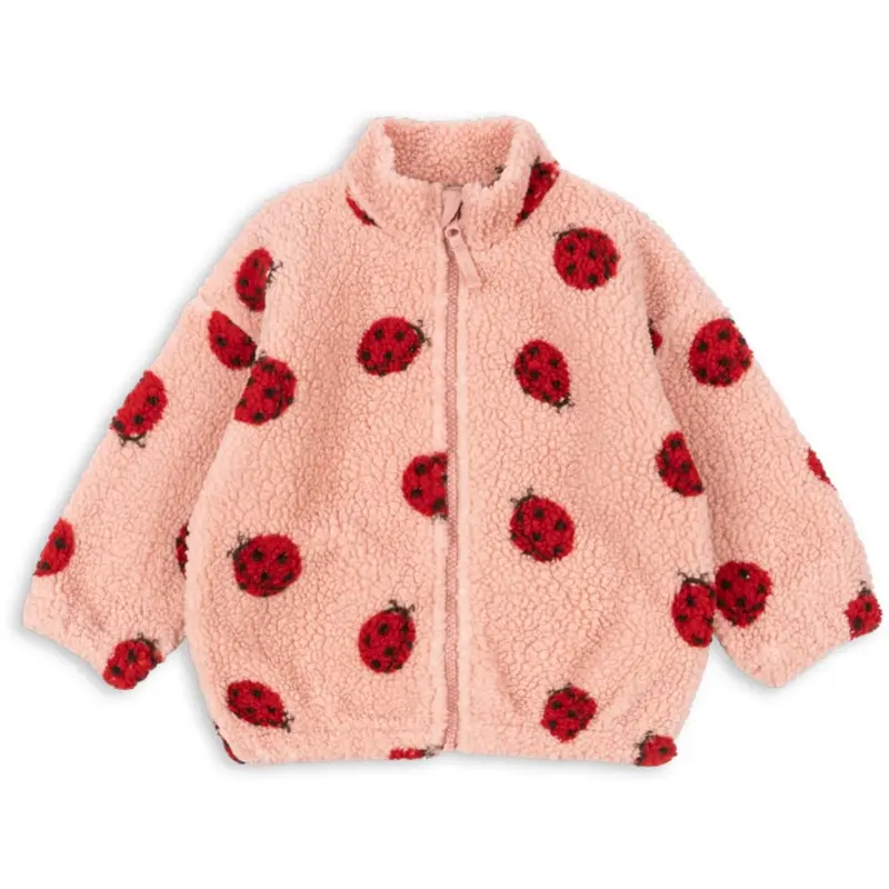 Konges Sløjd Ladybug Pink Jody Teddy Jacket Grs 1