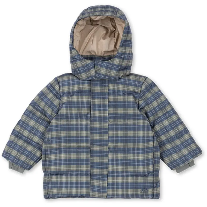 Konges Sløjd Laurel Blue Check Magnum Down Jacket Print Grs 1