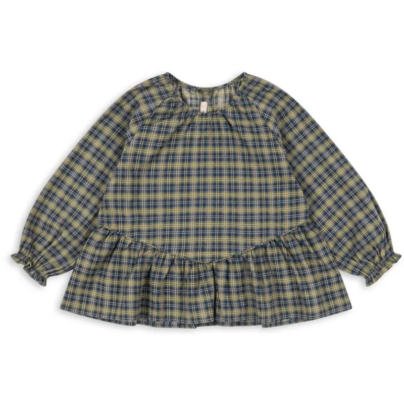 Konges Sløjd Laurel Blue Check Terre Blouse Gots 1