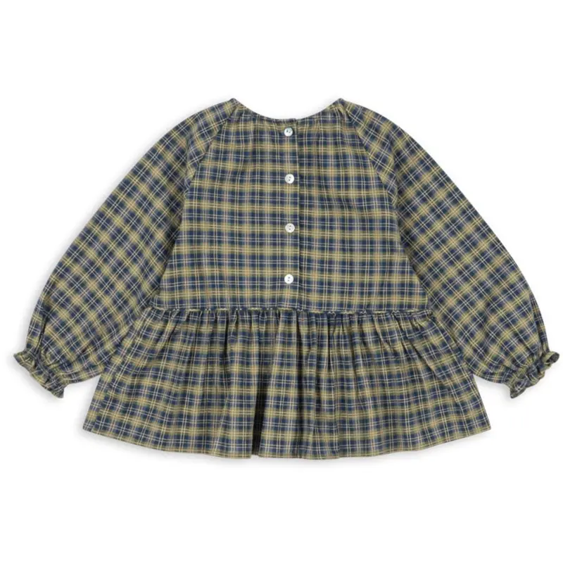 Konges Sløjd Laurel Blue Check Terre Blouse Gots 5