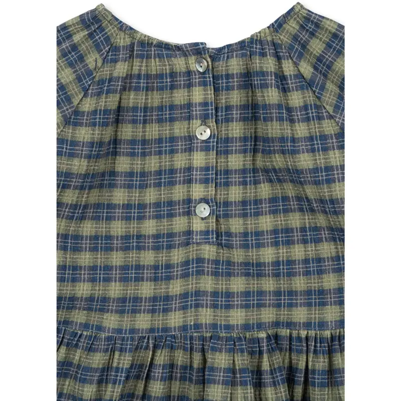Konges Sløjd Laurel Blue Check Terre Dress Gots 3