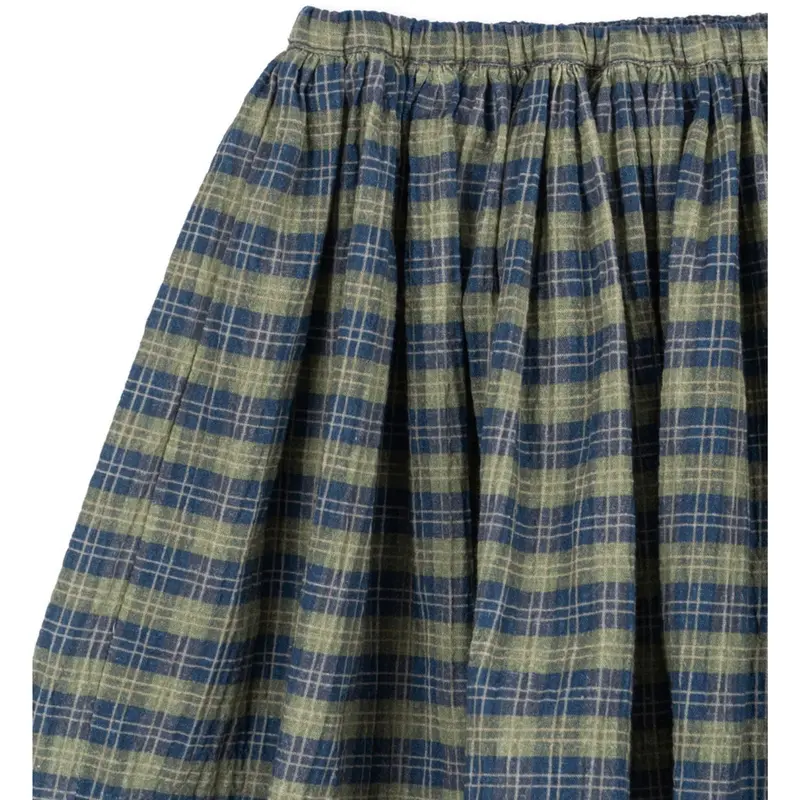 Konges Sløjd Laurel Blue Check Terre Skirt Gots 2