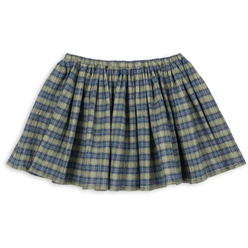 Konges Sløjd Laurel Blue Check Terre Skirt Gots 3