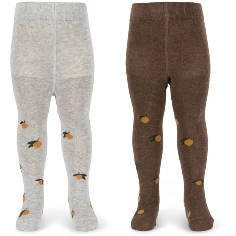 Konges Sløjd Lemon 2 Pack Jaquard Tights Lemon 1