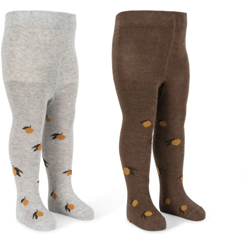 Konges Sløjd Lemon 2 Pack Jaquard Tights Lemon 2